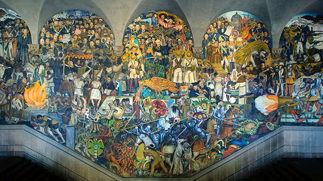 diego rivera murals at national palace mexico