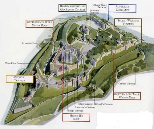 guide for turists at dover castle in england